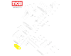 molette bouton réglage chaine réf. 5131040119 Ryobi